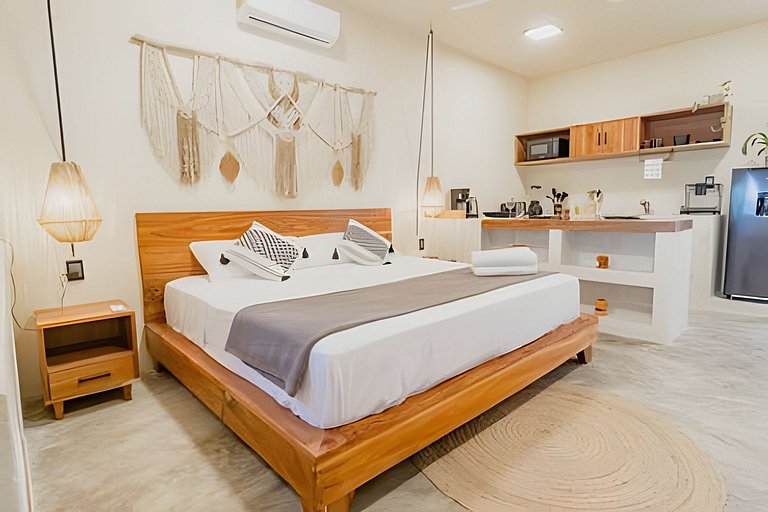 Hermoso estudio Equipado con Acceso a la laguna