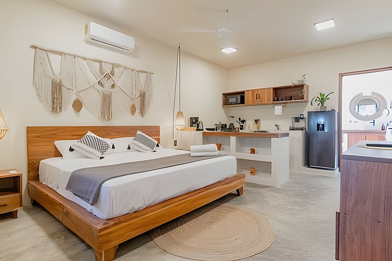 Hermoso estudio Equipado con Acceso a la laguna