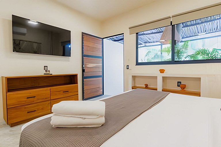 Hermoso estudio Equipado con Acceso a la laguna