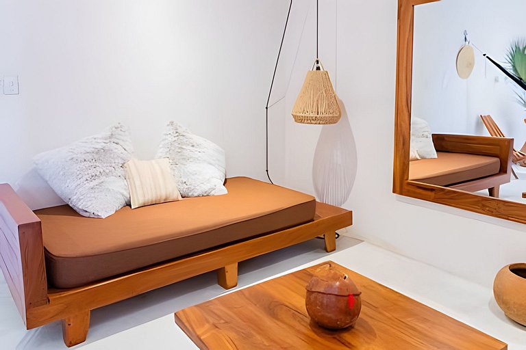 Casita de Diseño con, tina de baño, A/A y TV