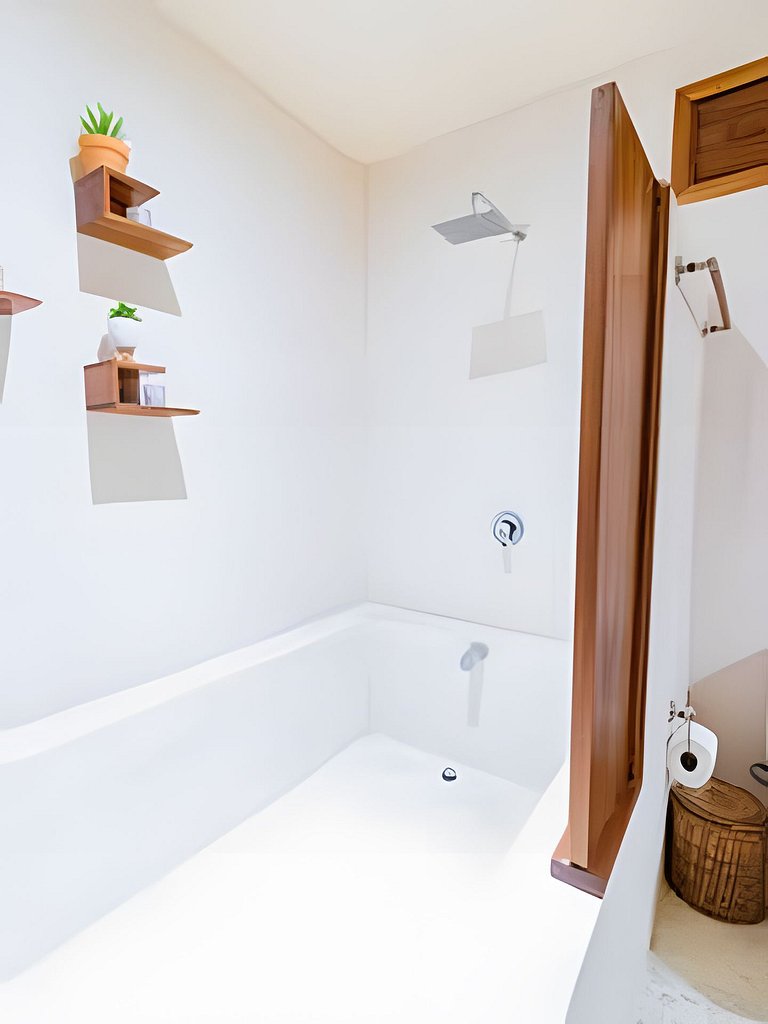 Casita de Diseño con, tina de baño, A/A y TV