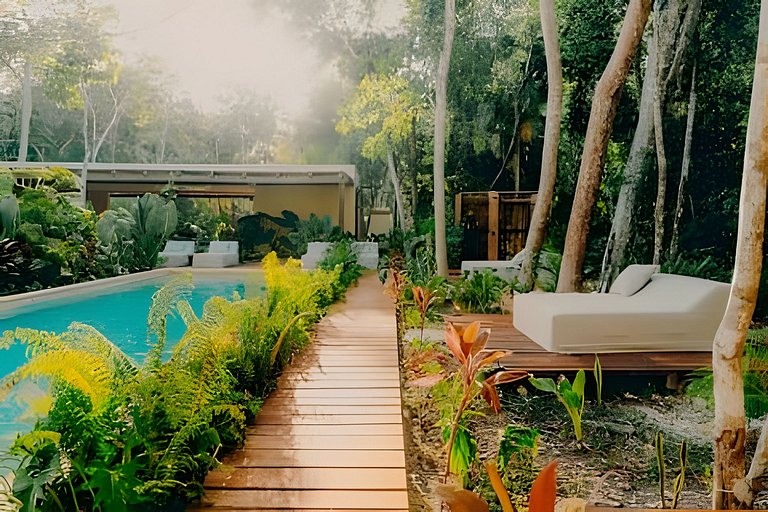 CasaBleu · Bacalar Jungle Condo with Lagoon Access