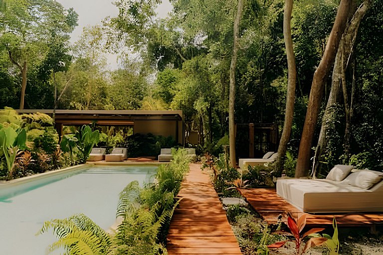 CasaBleu · Bacalar Jungle Condo with Lagoon Access