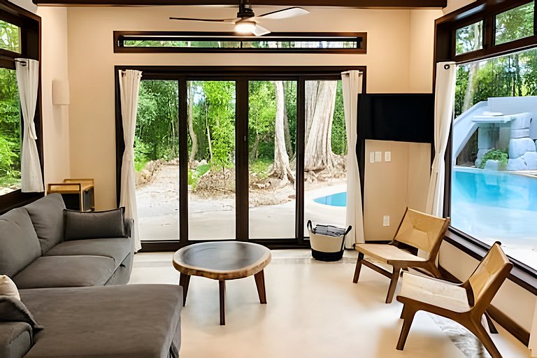 Casa en la selva + Alberca Privada + Acceso laguna