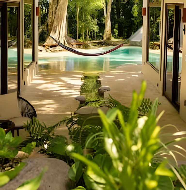 Casa en la selva + Alberca Privada + Acceso laguna