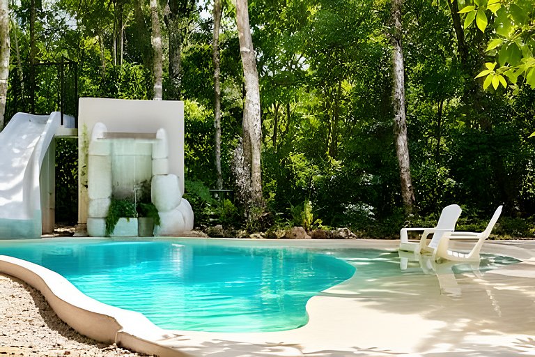 Casa en la selva + Alberca Privada + Acceso laguna